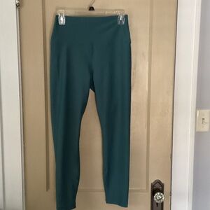 Solid Teal High-Waist Leggings